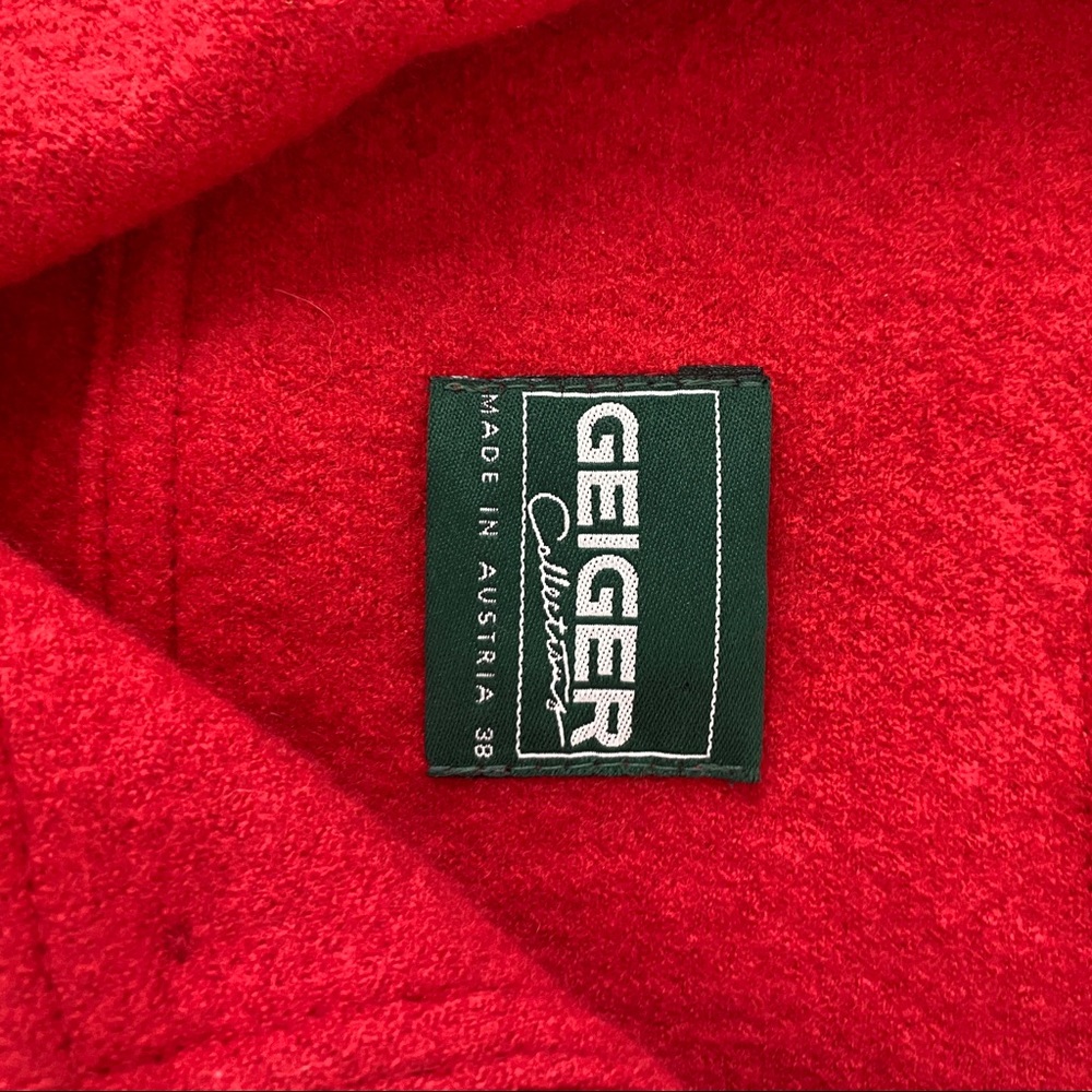 Geiger Collections Of Austria Red Wool Button Up - image 6